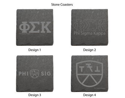 Phi Sigma Kappa Stone Coasters - 4-Pack