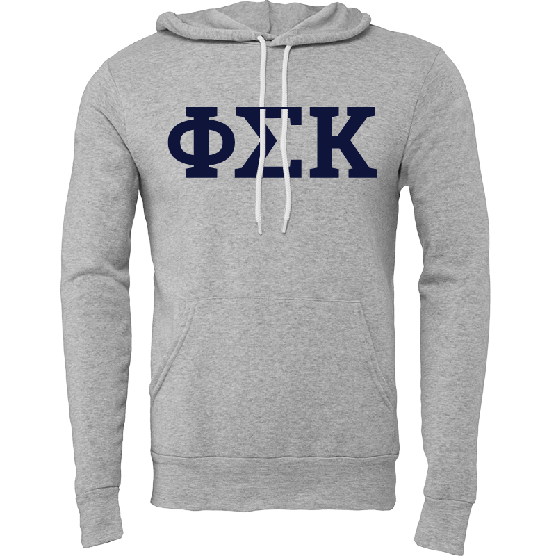 Phi Sigma Kappa Lettered Hooded Sweatshirts