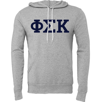 Phi Sigma Kappa Lettered Hooded Sweatshirts