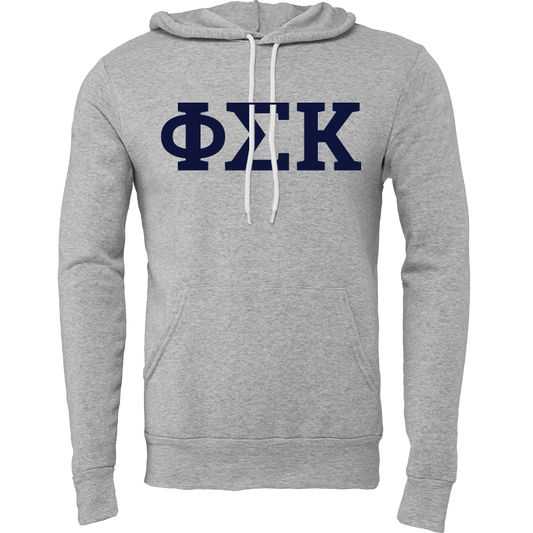 Phi Sigma Kappa Embroidered Lettered Hooded Sweatshirts