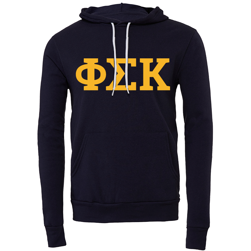 Phi Sigma Kappa Lettered Hooded Sweatshirts