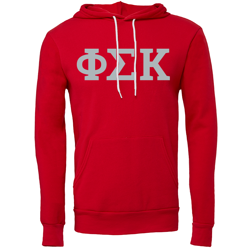 Phi Sigma Kappa Lettered Hooded Sweatshirts