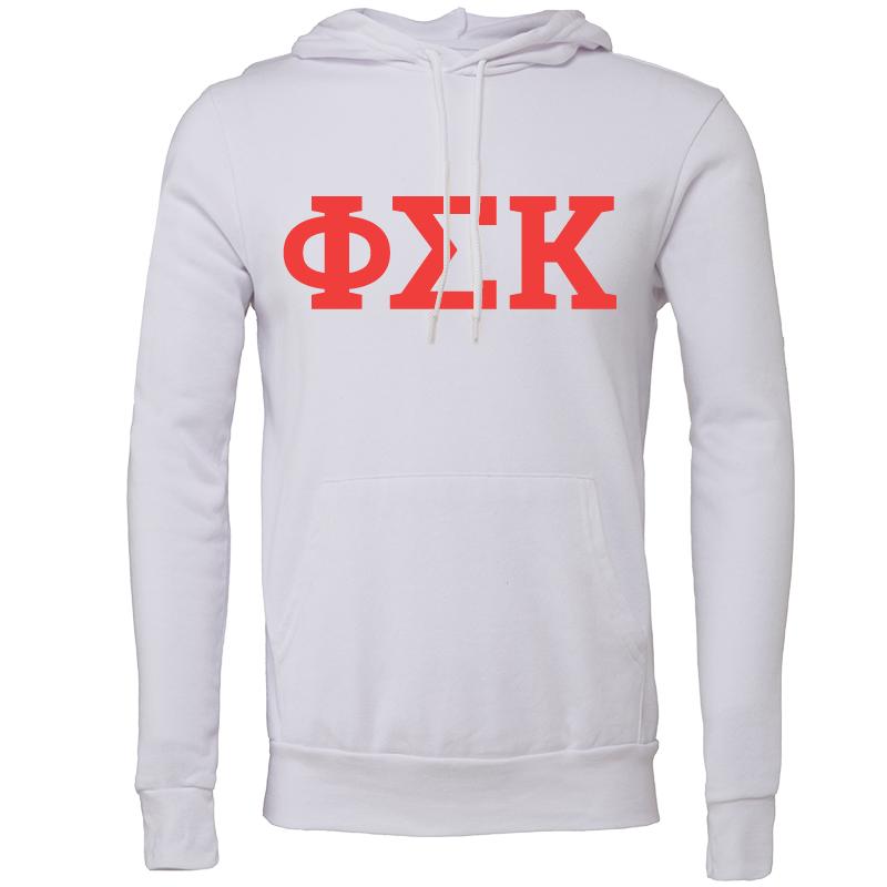 Phi Sigma Kappa Lettered Hooded Sweatshirts