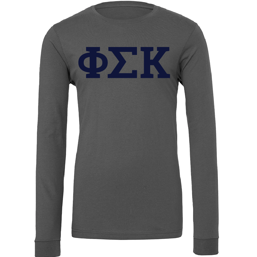 Phi Sigma Kappa Lettered Long Sleeve T-Shirts