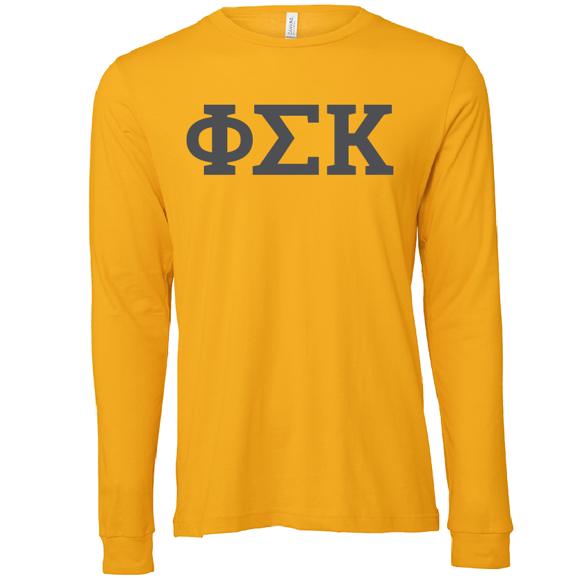 Phi Sigma Kappa Lettered Long Sleeve T-Shirts