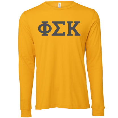 Phi Sigma Kappa Lettered Long Sleeve T-Shirts