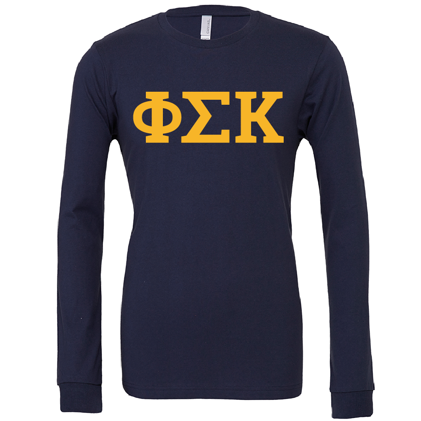 Phi Sigma Kappa Lettered Long Sleeve T-Shirts