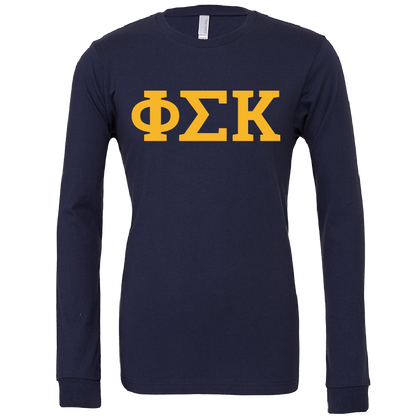 Phi Sigma Kappa Lettered Long Sleeve T-Shirts