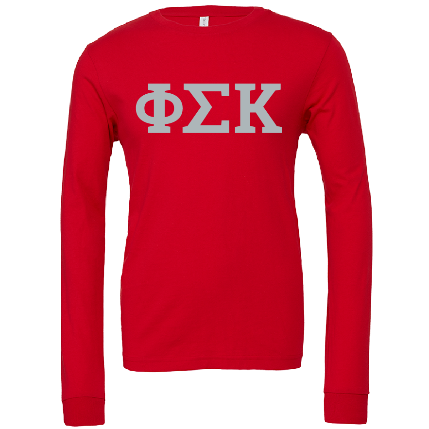 Phi Sigma Kappa Lettered Long Sleeve T-Shirts