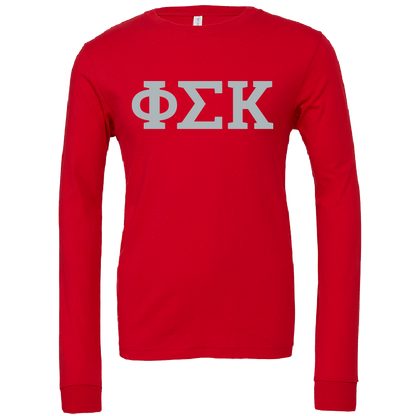 Phi Sigma Kappa Lettered Long Sleeve T-Shirts