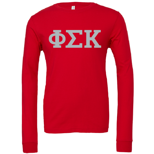 Phi Sigma Kappa Lettered Long Sleeve T-Shirts