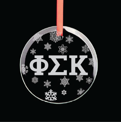 Phi Sigma Kappa Round Multi-Snowflake Ornament