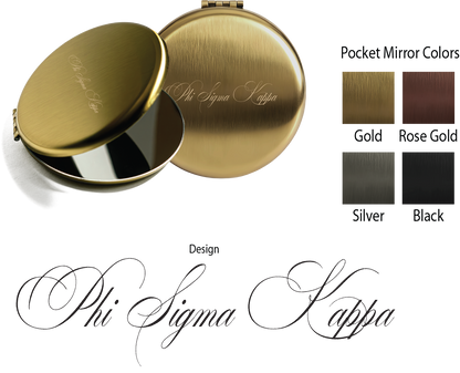 Phi Sigma Kappa Script Pocket Mirrors