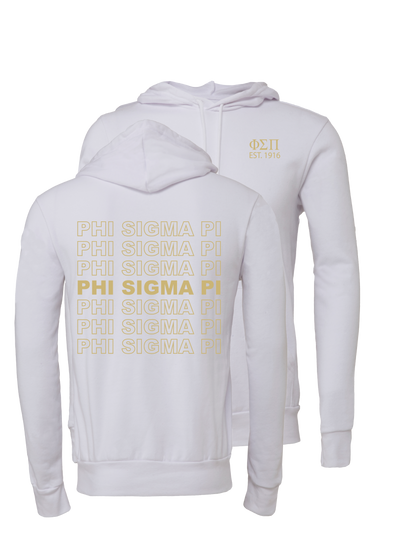 Phi Sigma Pi Repeating Name Hooded Sweatshirts