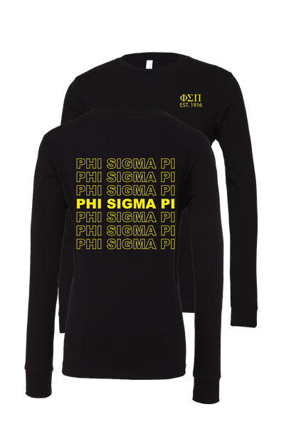 Phi Sigma Pi Repeating Name Long Sleeve T-Shirts