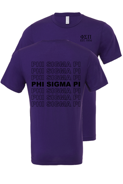 Phi Sigma Pi Repeating Name Short Sleeve T-Shirts