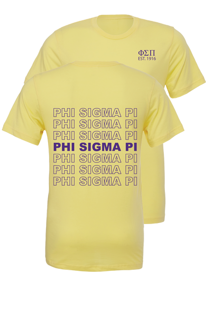 Phi Sigma Pi Repeating Name Short Sleeve T-Shirts