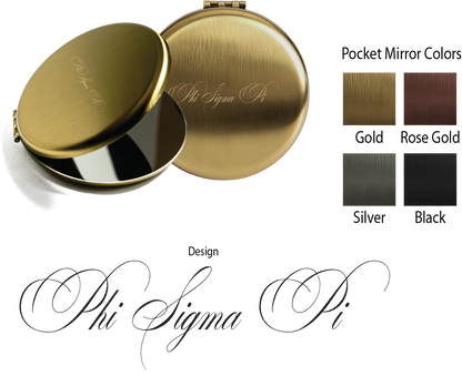 Phi Sigma Pi Script Pocket Mirrors