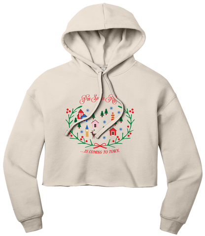 Phi Sigma Rho Christmas Village Cropped Hoodie