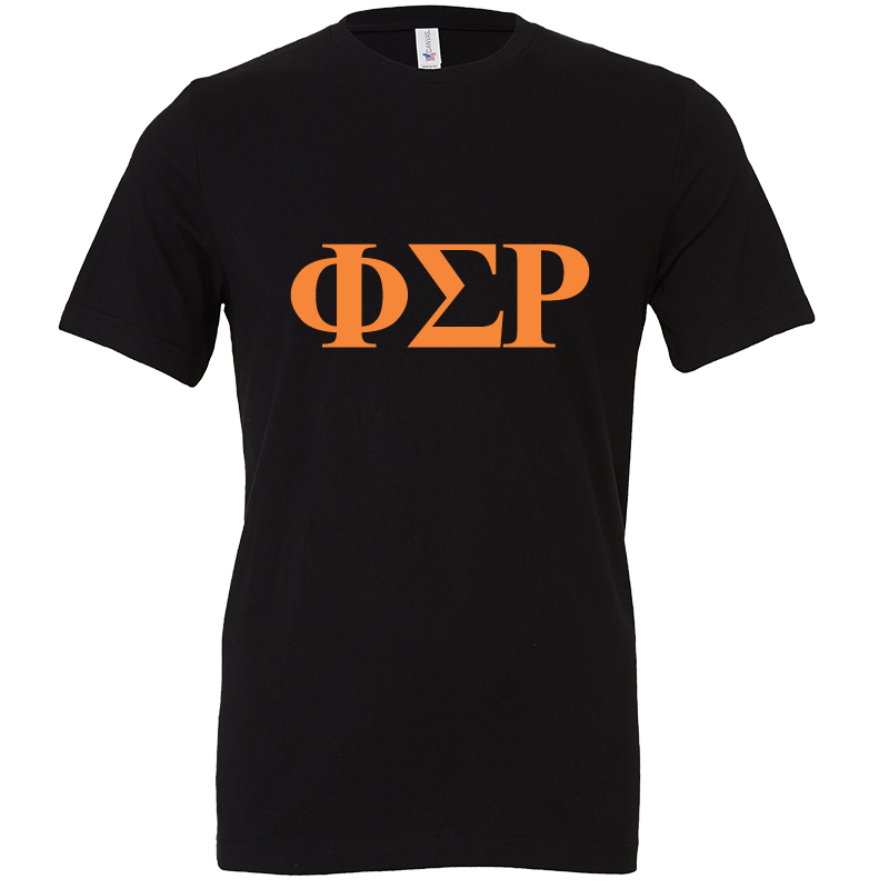 Phi Sigma Rho Lettered Short Sleeve T-Shirts