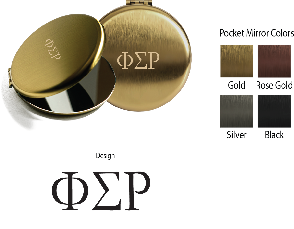 Phi Sigma Rho Lettered Pocket Mirrors