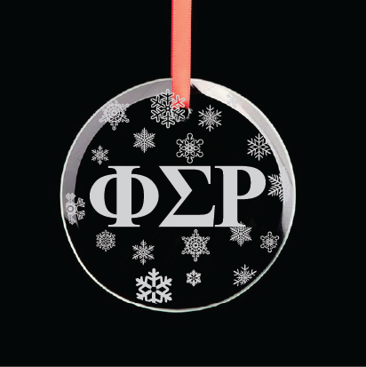 Phi Sigma Rho Round Multi-Snowflake Ornament