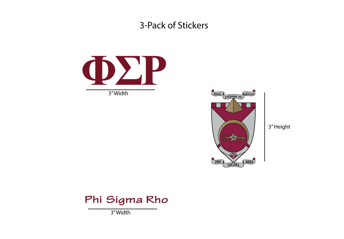 Phi Sigma Rho Stickers