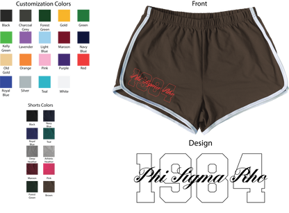 Phi Sigma Rho Year and Name Women's Shorts