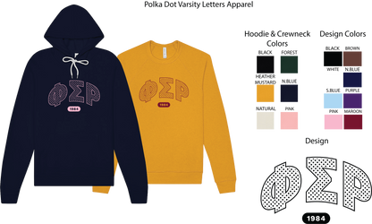 Phi Sigma Rho Varsity Polka Dot Crewneck