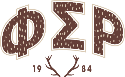 Phi Sigma Rho Fawn Print Varsity Hoodie