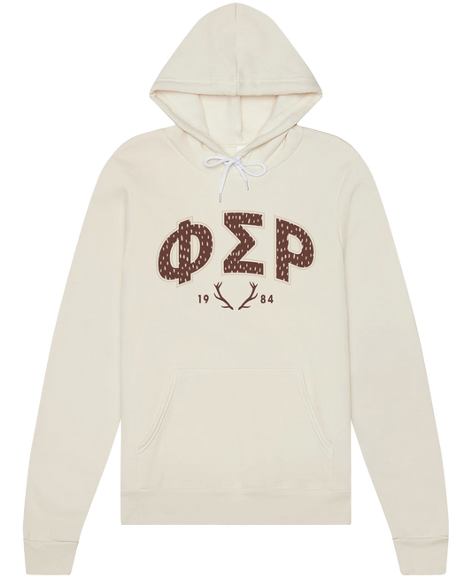 Phi Sigma Rho Fawn Print Varsity Hoodie