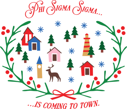 Phi Sigma Sigma Christmas Village Crewneck