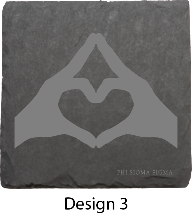Phi Sigma Sigma Stone Coasters - 4-Pack