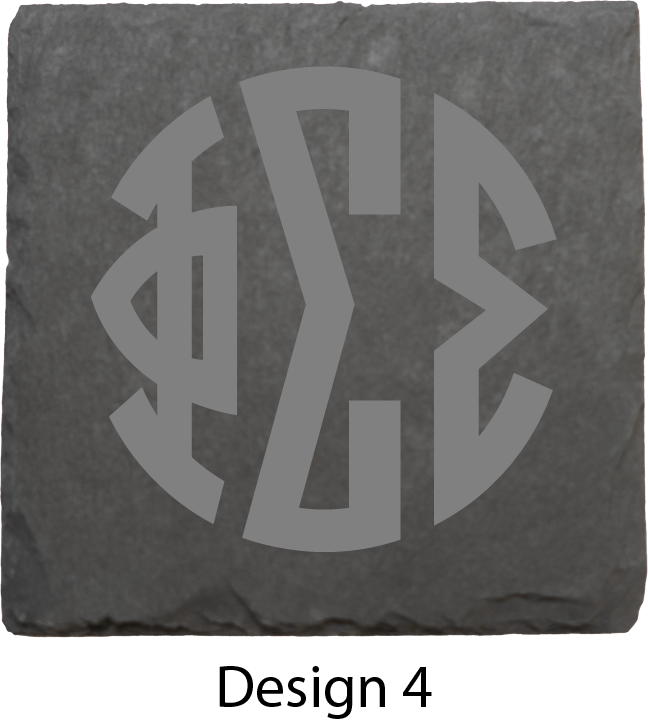 Phi Sigma Sigma Stone Coasters - 4-Pack