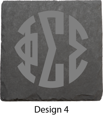 Phi Sigma Sigma Stone Coasters - 4-Pack