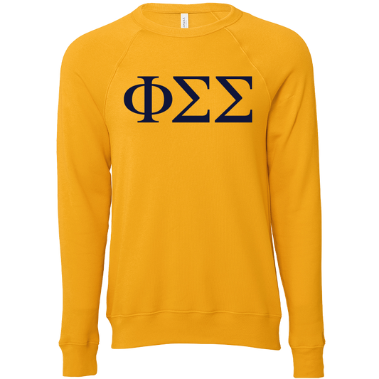 Phi Sigma Sigma Embroidered Lettered Crewneck Sweatshirts