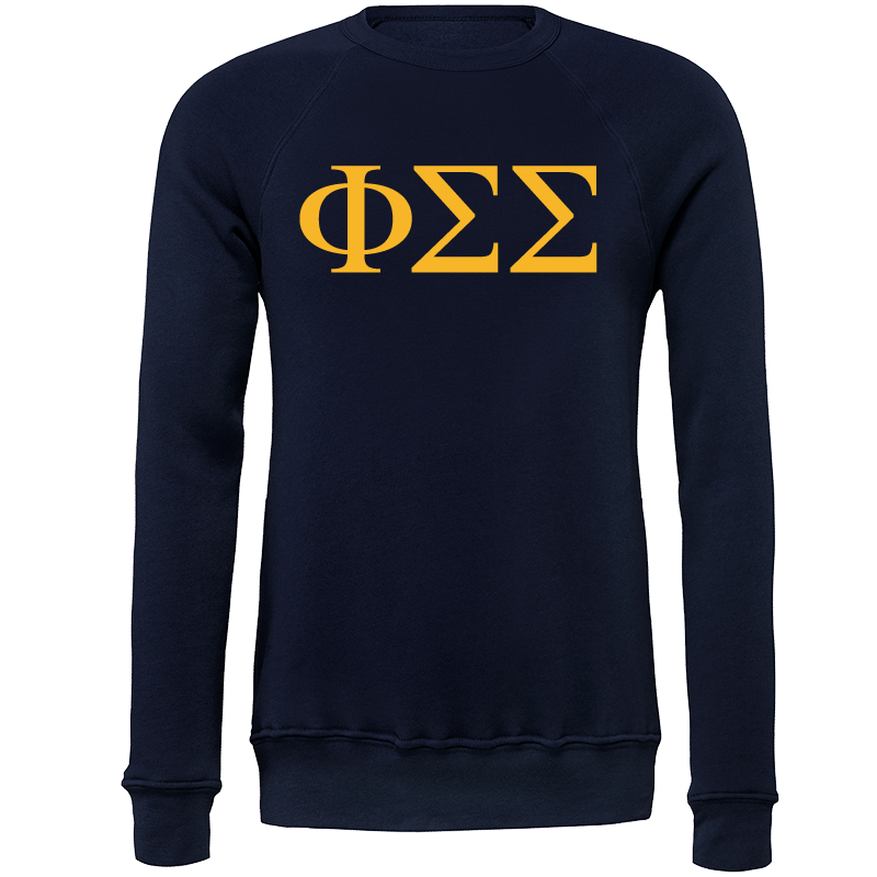 Phi Sigma Sigma Lettered Crewneck Sweatshirts