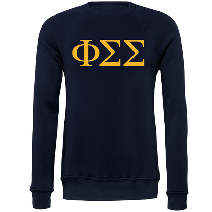 Phi Sigma Sigma Lettered Crewneck Sweatshirts