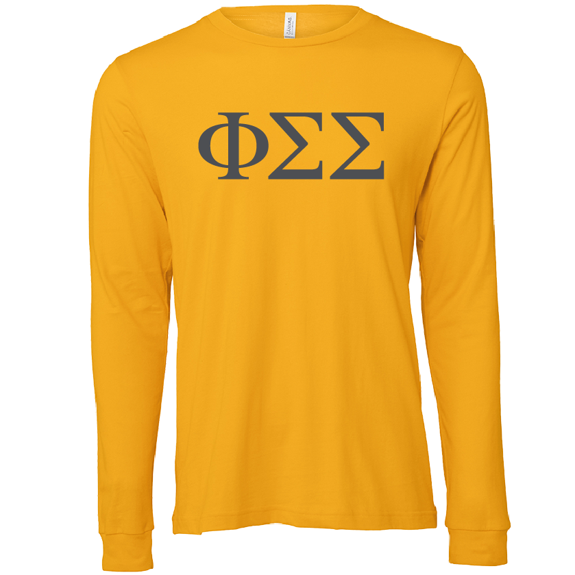 Phi Sigma Sigma Lettered Long Sleeve T-Shirts