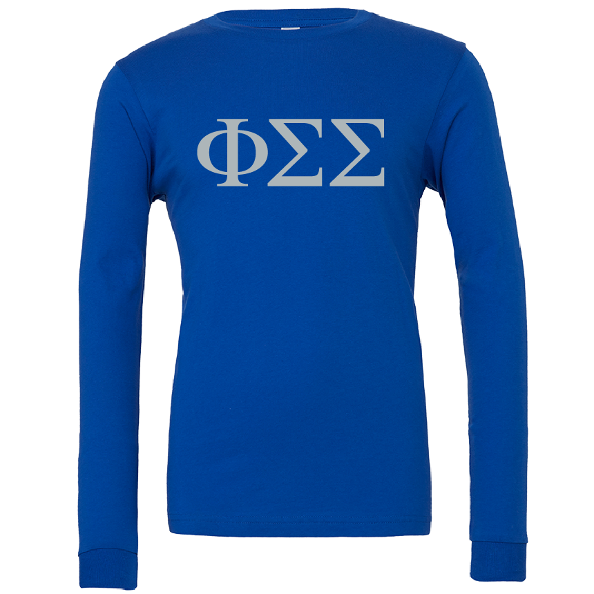 Phi Sigma Sigma Lettered Long Sleeve T-Shirts