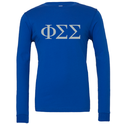 Phi Sigma Sigma Lettered Long Sleeve T-Shirts