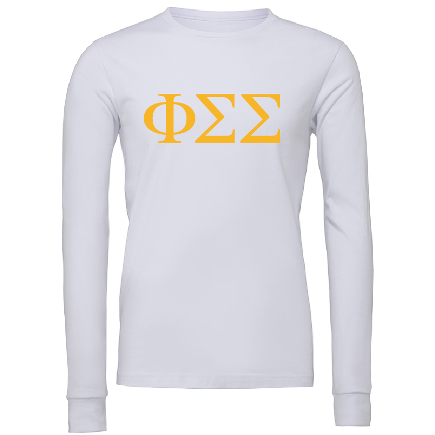 Phi Sigma Sigma Lettered Long Sleeve T-Shirts