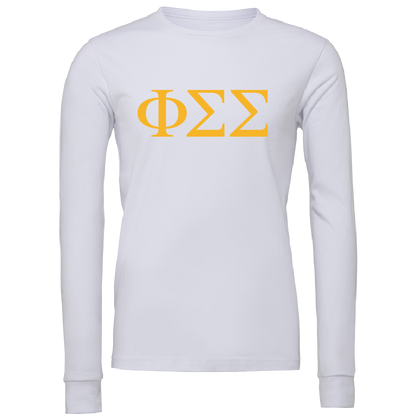 Phi Sigma Sigma Lettered Long Sleeve T-Shirts