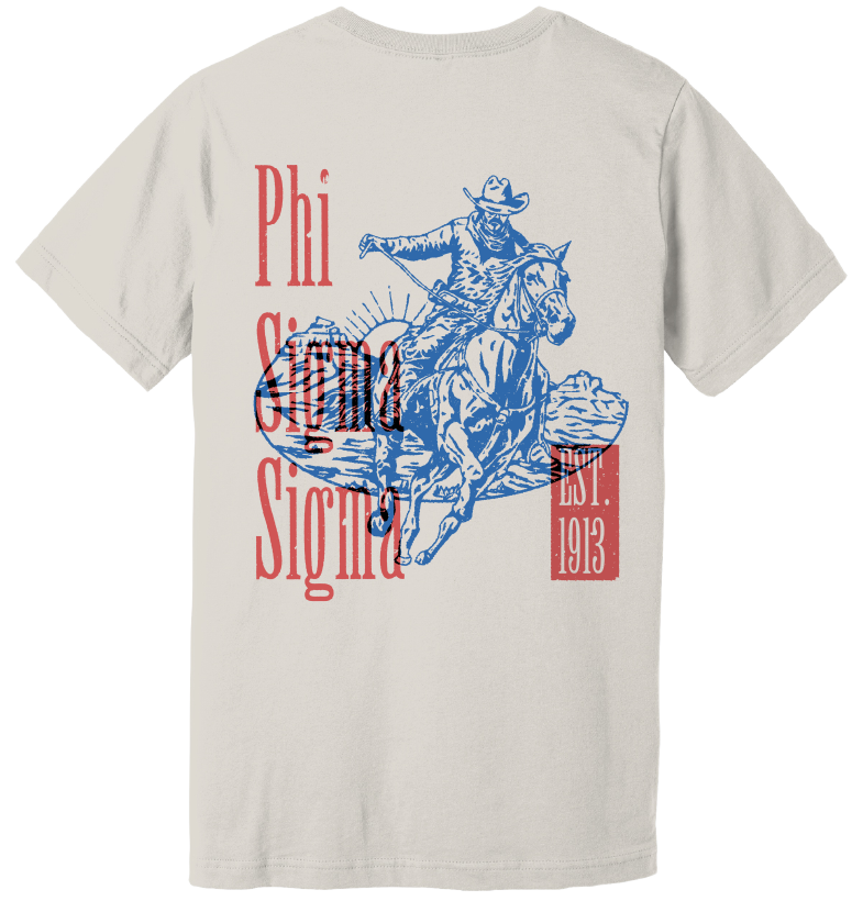 Phi Sigma Sigma Cowboy Graphic T-Shirt