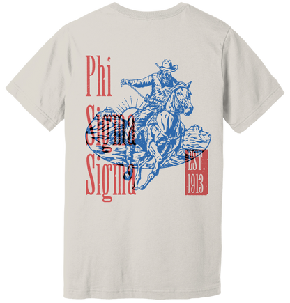 Phi Sigma Sigma Cowboy Graphic T-Shirt