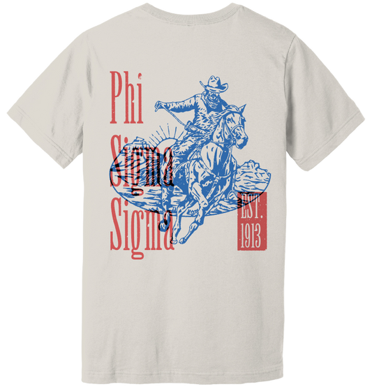 Phi Sigma Sigma Cowboy Graphic T-Shirt