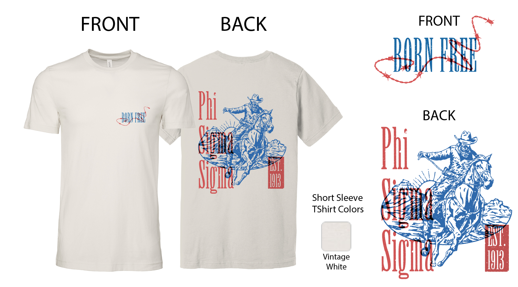 Phi Sigma Sigma Cowboy Graphic T-Shirt