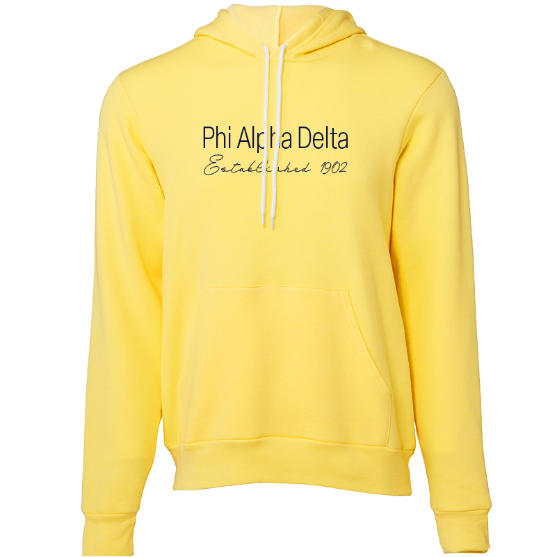 Phi Alpha Delta Embroidered Printed Name Hooded Sweatshirts