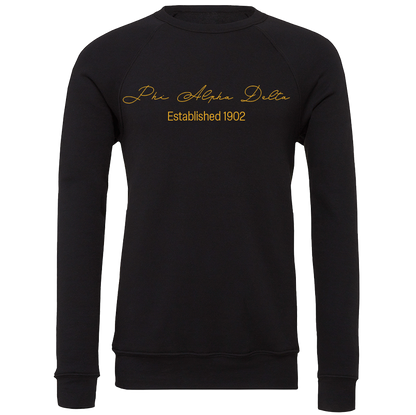 Phi Alpha Delta Embroidered Scripted Name Crewneck Sweatshirts