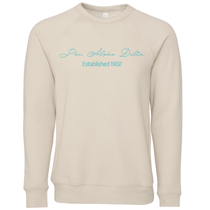 Phi Alpha Delta Embroidered Scripted Name Crewneck Sweatshirts